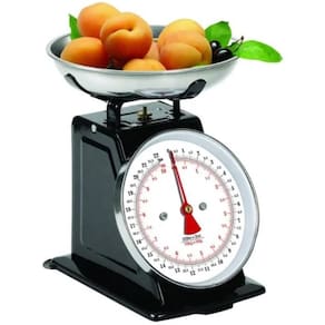 Balanca Analogica 20Kg Medidora Multiuso Cozinha Alimentos Feira Mercadinho Bandeja Inox Profissonal Grande