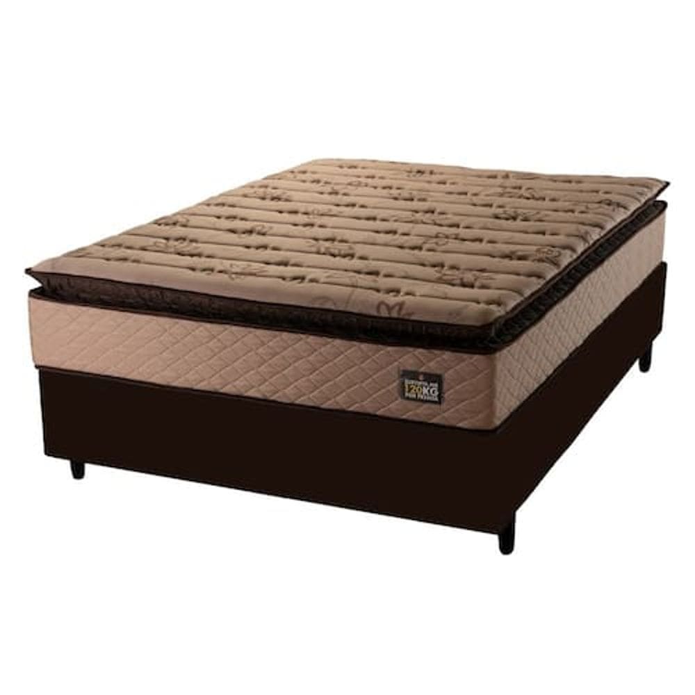 Cama Box King Colchão Espuma D33 Pillow Top Van Gogh 193x203x59cm Marrom