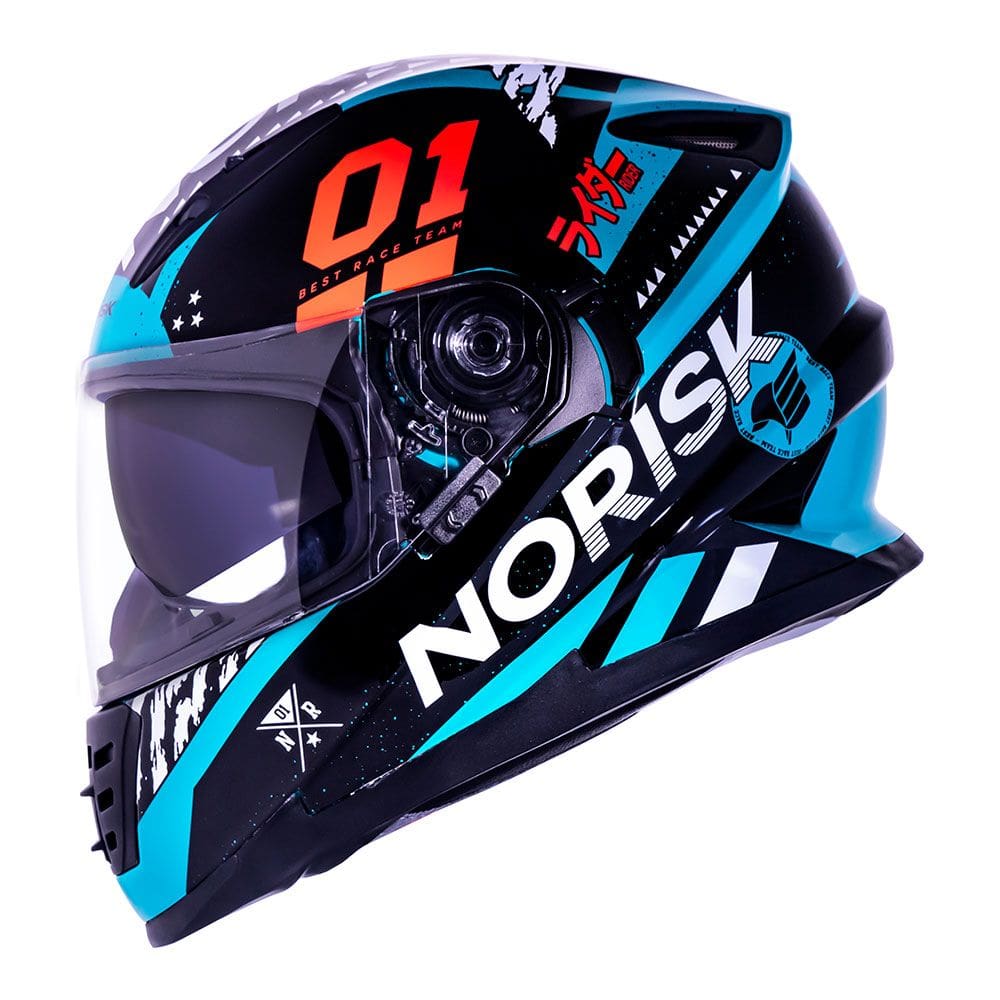 Capacete Norisk FF302 Soul Tokyo Preto e Verde