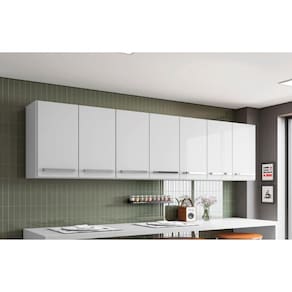 Armario Aereo de Cozinha 7 Portas Bangladesh Branco Bela Casa