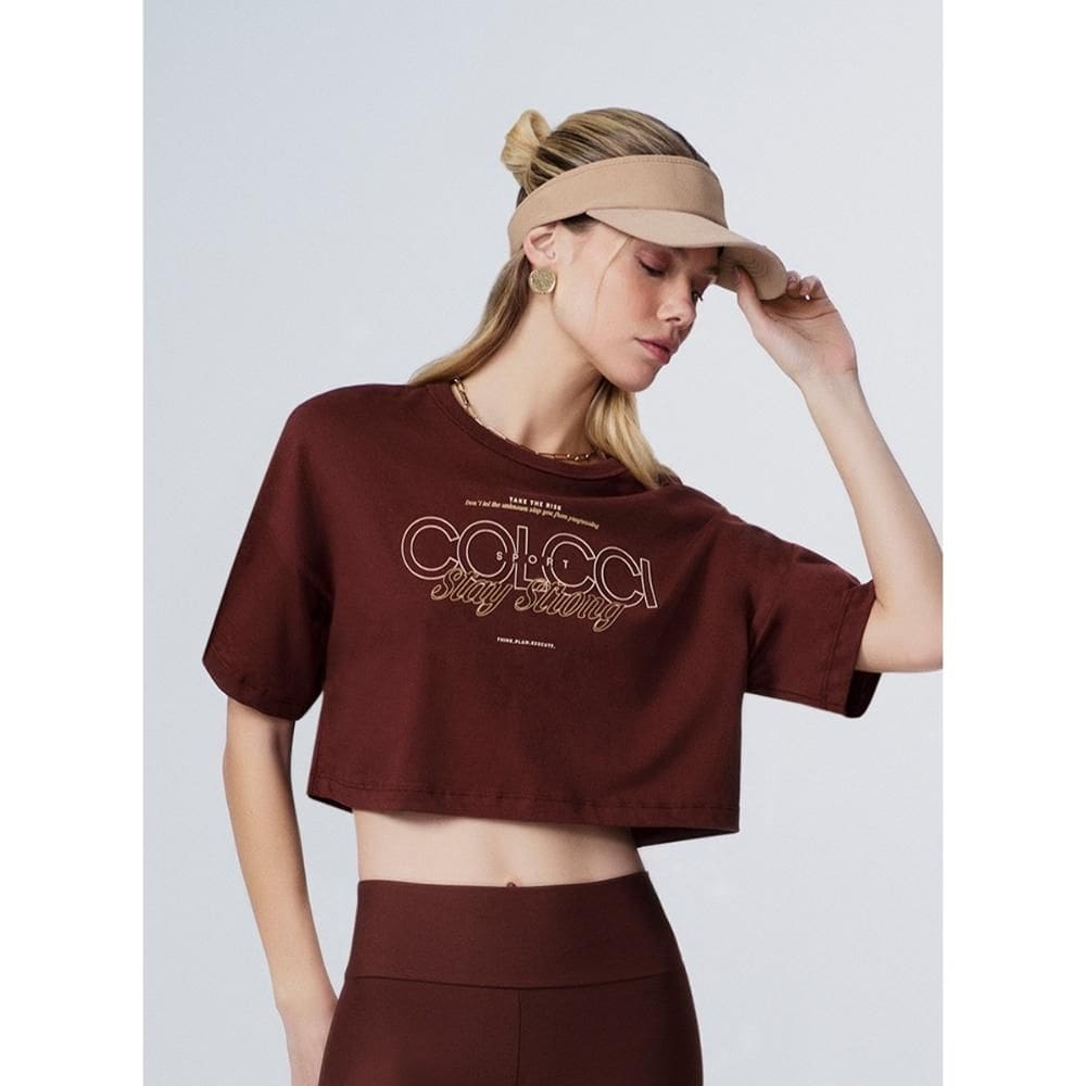 Cropped Colcci Manga Curta Stay Strong