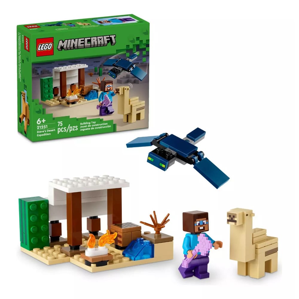 Lego Minecraft 21251 Expedição Esteve ao Deserto 75 Pcs
