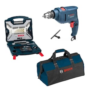 Furadeira Conjunto + Brocas E Bolsa Bosch Mandril 10mm Voltagem 220V 450w