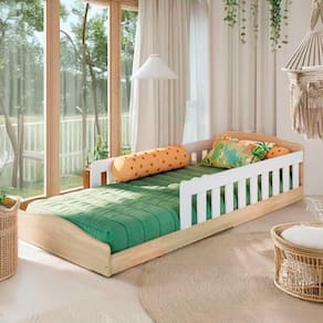 Cama Solteiro Com Colchão Castor Montessoriana Infantil Shop JM