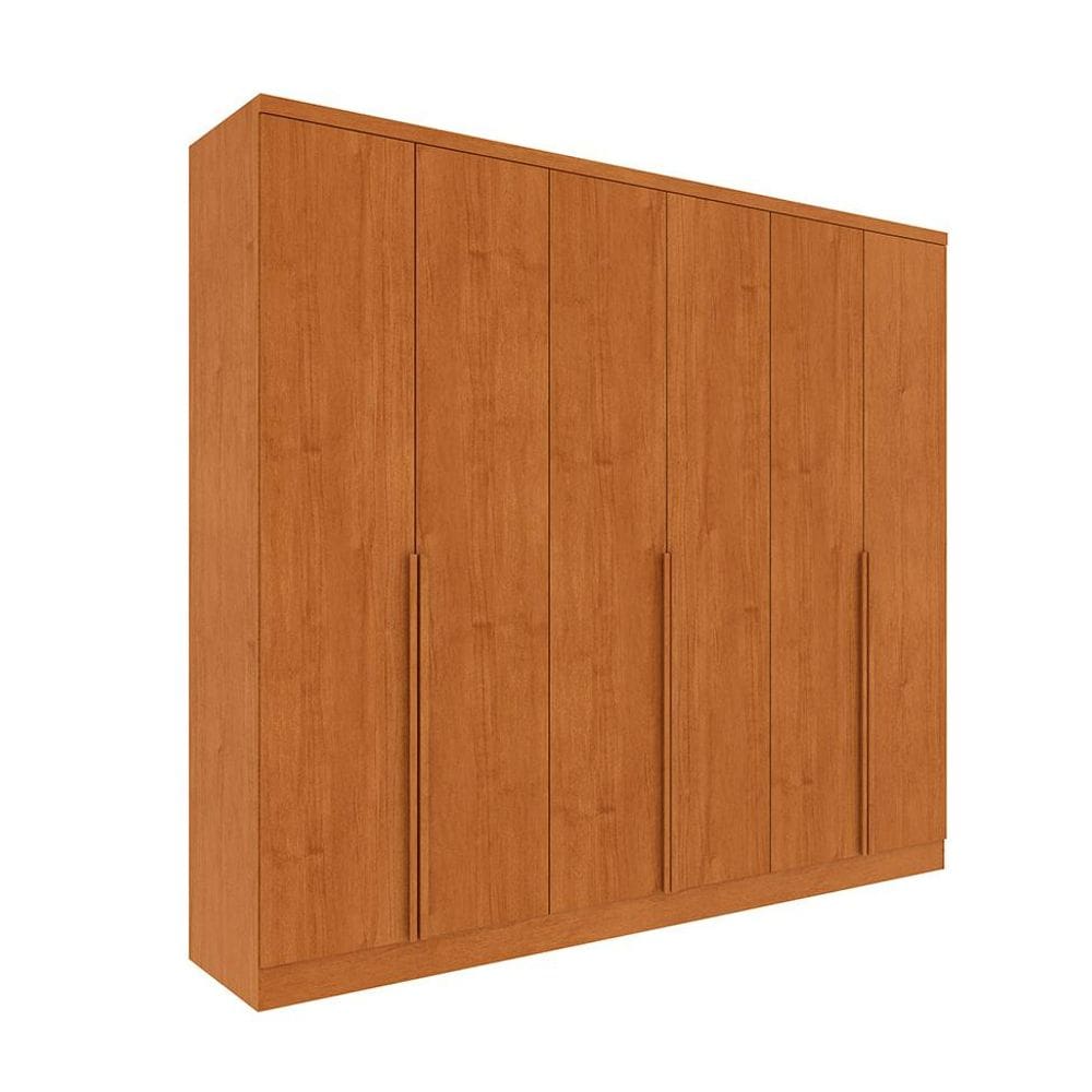 Guarda-Roupa Casal Paradiso sem Pés 6 Portas 4 Gavetas Cinamomo 270 cm