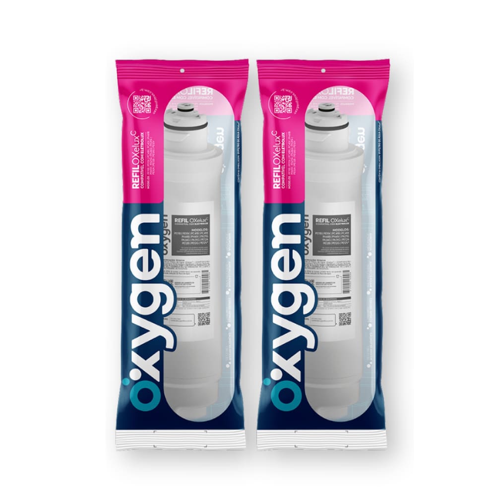 Kit 2 Refil Filtro Compatível Para Purificador Electrolux Pa21g, Pa26g, Pa31g, Pe11b, Pe11x, Pc41b, Pc41x, Ph41, Pe12a, Pe12b, Pe12g, Pe12v e Pe15b