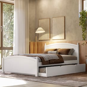 Bicama Casal De Madeira Maciça Woodstore Com Cama Auxiliar