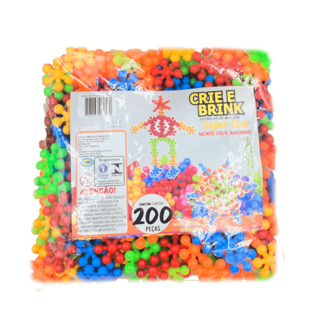 Crie E Brink Super Star Saco 200 Pecas