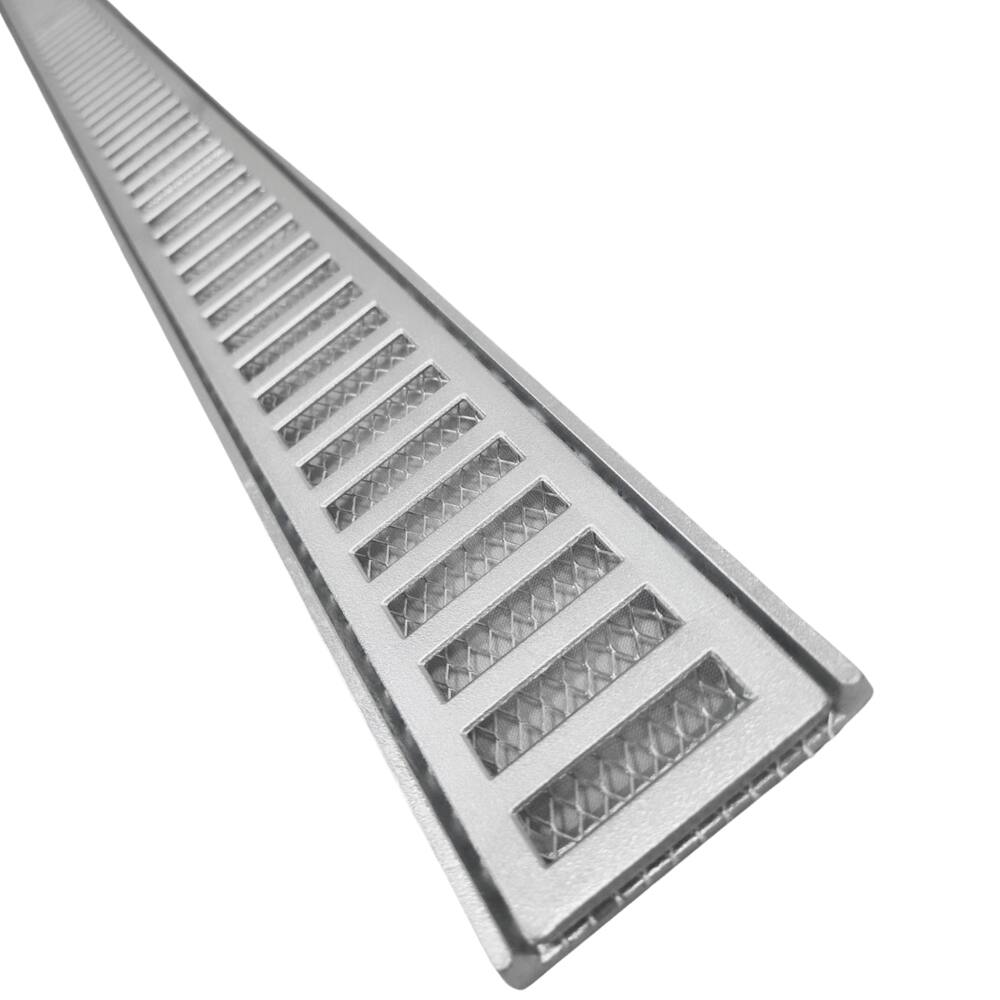 Grelha Quintal Slim 7x100 Alumínio com Tela Sem Cantos