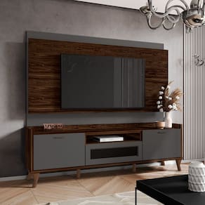 Rack Com Painel Para TV 75 Polegadas Sala de Estar Dallas