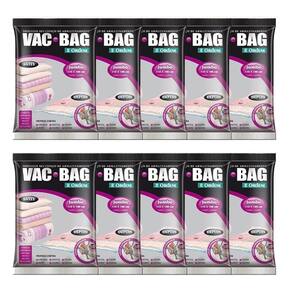 10 Saco Vácuo Jumbo Organizador Roupa Vac Bag 110x100 Ordene