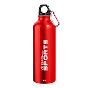 Garrafa Squeeze Alumínio Com Tampa E Mosquetão 750ml Vg+ Vermelho