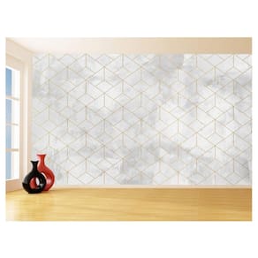 Papel De Parede 3D Concreto Queimado Risco Bege 3,5M Kkt138