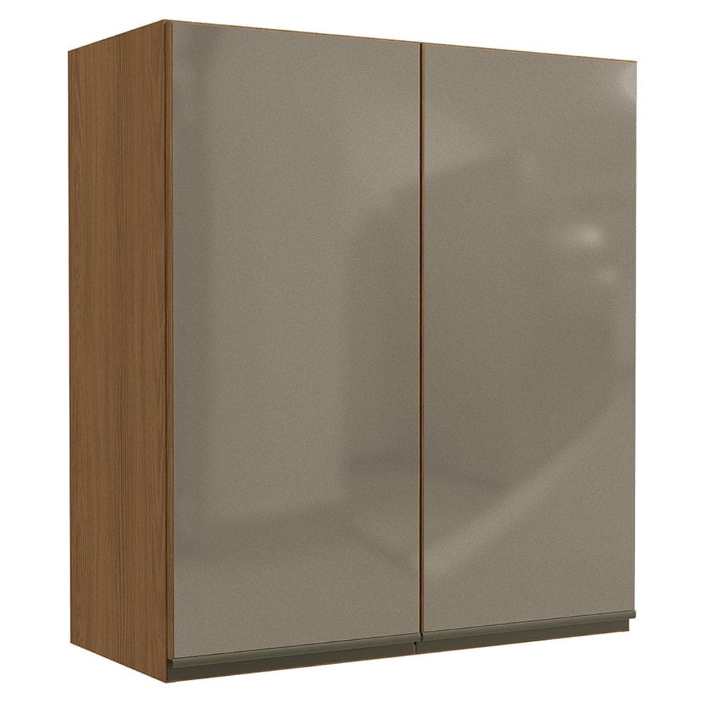 Armario Aereo 2P Vidro 80 cm MDP Maxxi G765 Canela Kappesberg