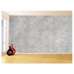 Papel De Parede 3D Concreto Queimado Risco Bege 3,5M Kkt106