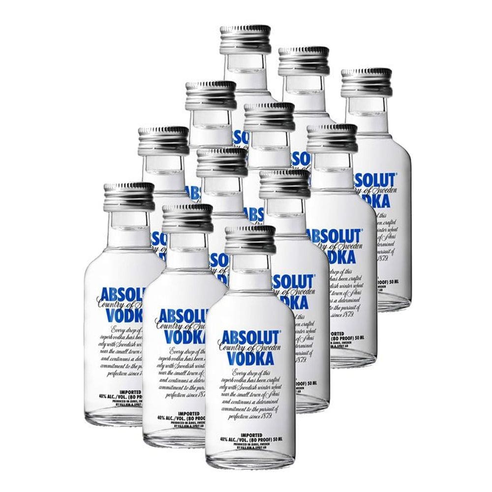 Kit 12 Miniatura Absolut 50 ml
