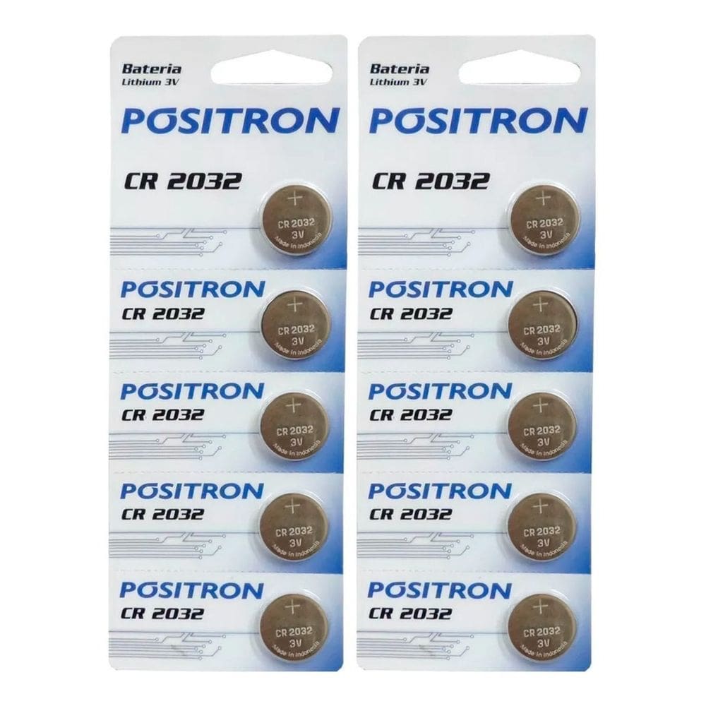 10 Bateria Alarme Positron G3 G4 G5 Cr2032 Serjão Moto Peças