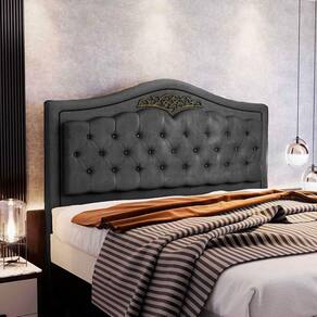 Cabeceira Holanda 1,40 M Casal Design Retro Speciale Home Chumbo