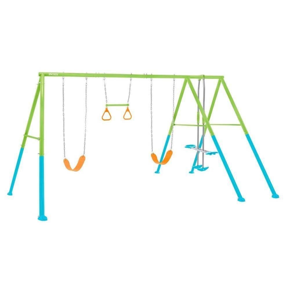 Balanço De Jardim Infantil Quatro Posições Trapézio De Ginástica Gangorra E Assentos Intex