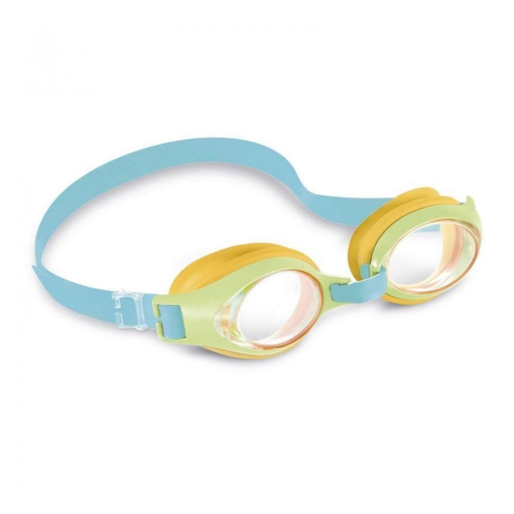 Óculos De Natação Infantil Mergulho Junior Lente Policarbonato Intex Verde-laranja