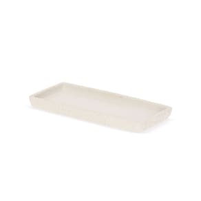Bandeja Decorativa em Poliresina Branca 24cm 20834 Mart