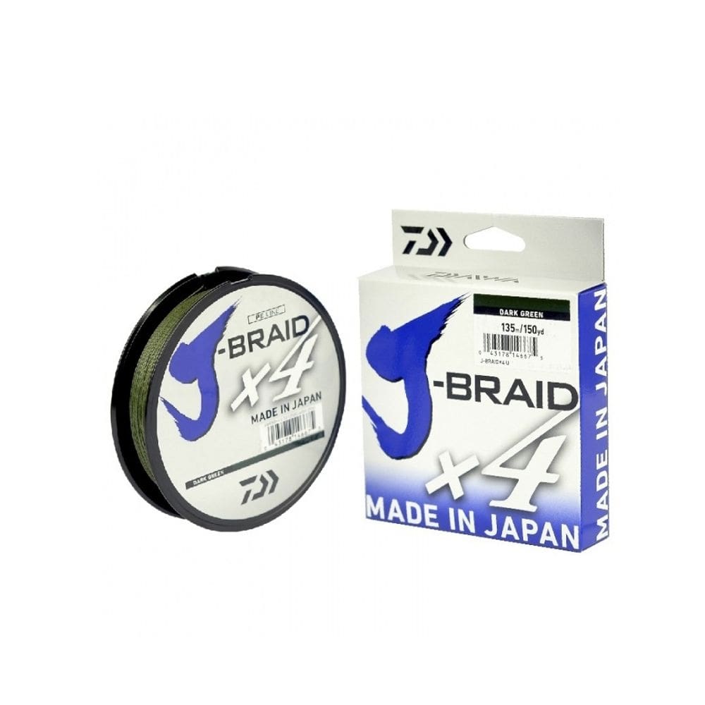 Linha Daiwa J-Braid X4U DarkGreen 135m - 20lbs - 0,21mm