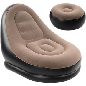 Poltrona Inflável Ultra Lounge Com Pufe – Conforto E Estilo