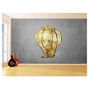 Papel De Parede 3D Animais Pop Art Rinoceronte 3,5M Pxa517