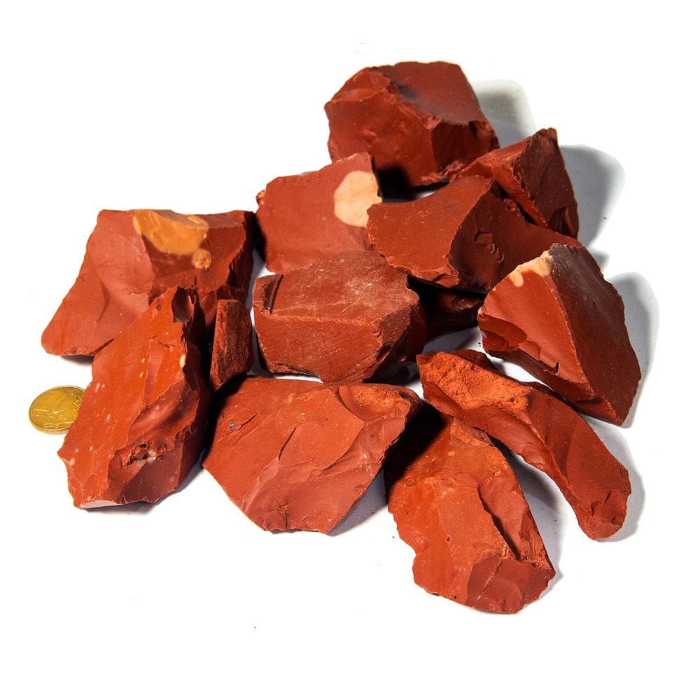 1kg Cascalho Jaspe Vermelho Bruto Para Orgonite Classe A