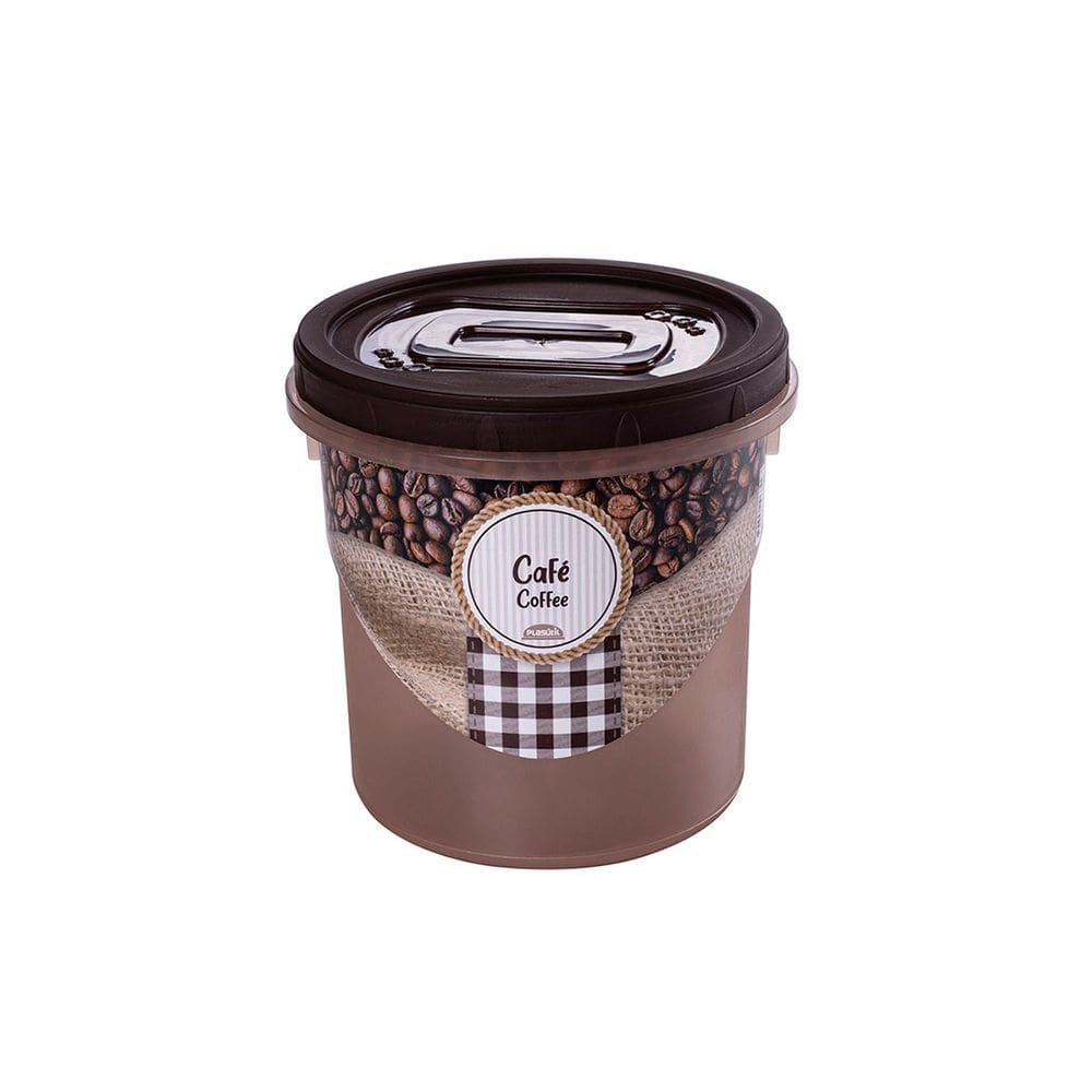 Pote de Cafe Porta Mantimentos Plastico Tampa Rosca 1,8L