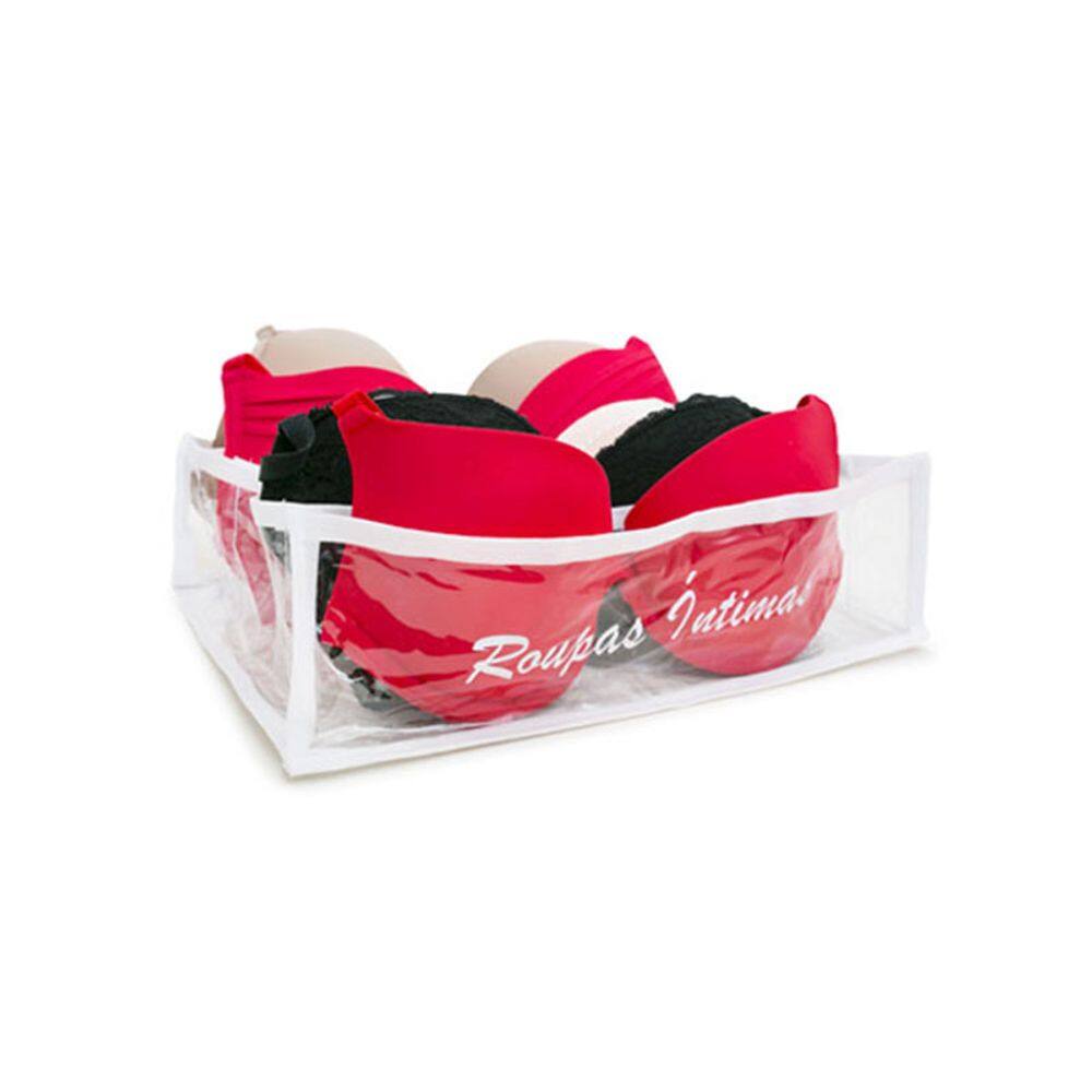 Organizador de Gaveta Branco Plástico Lingerie Roupa Intima