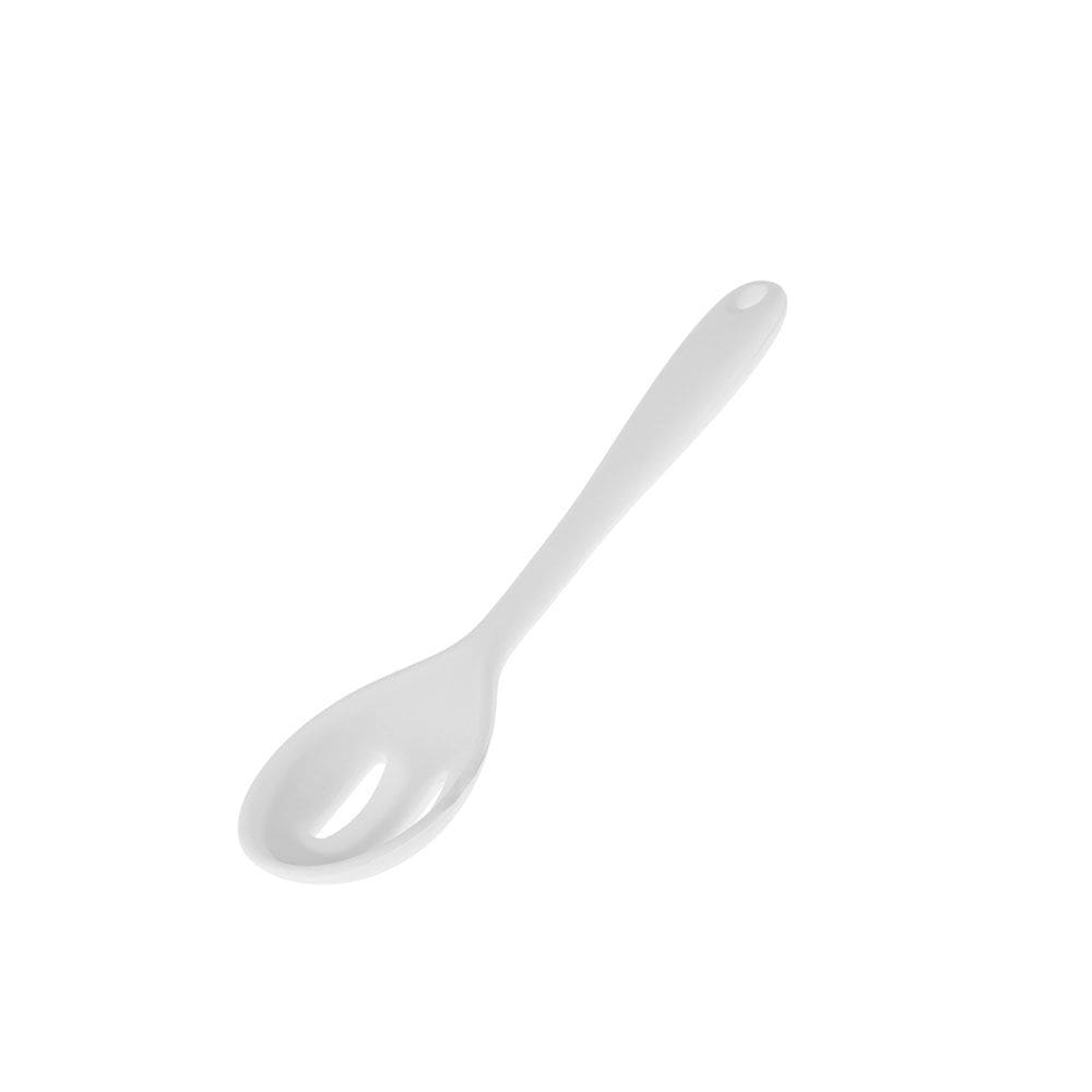 Colher de Silicone Branca Perfurada Escumadeira 1un