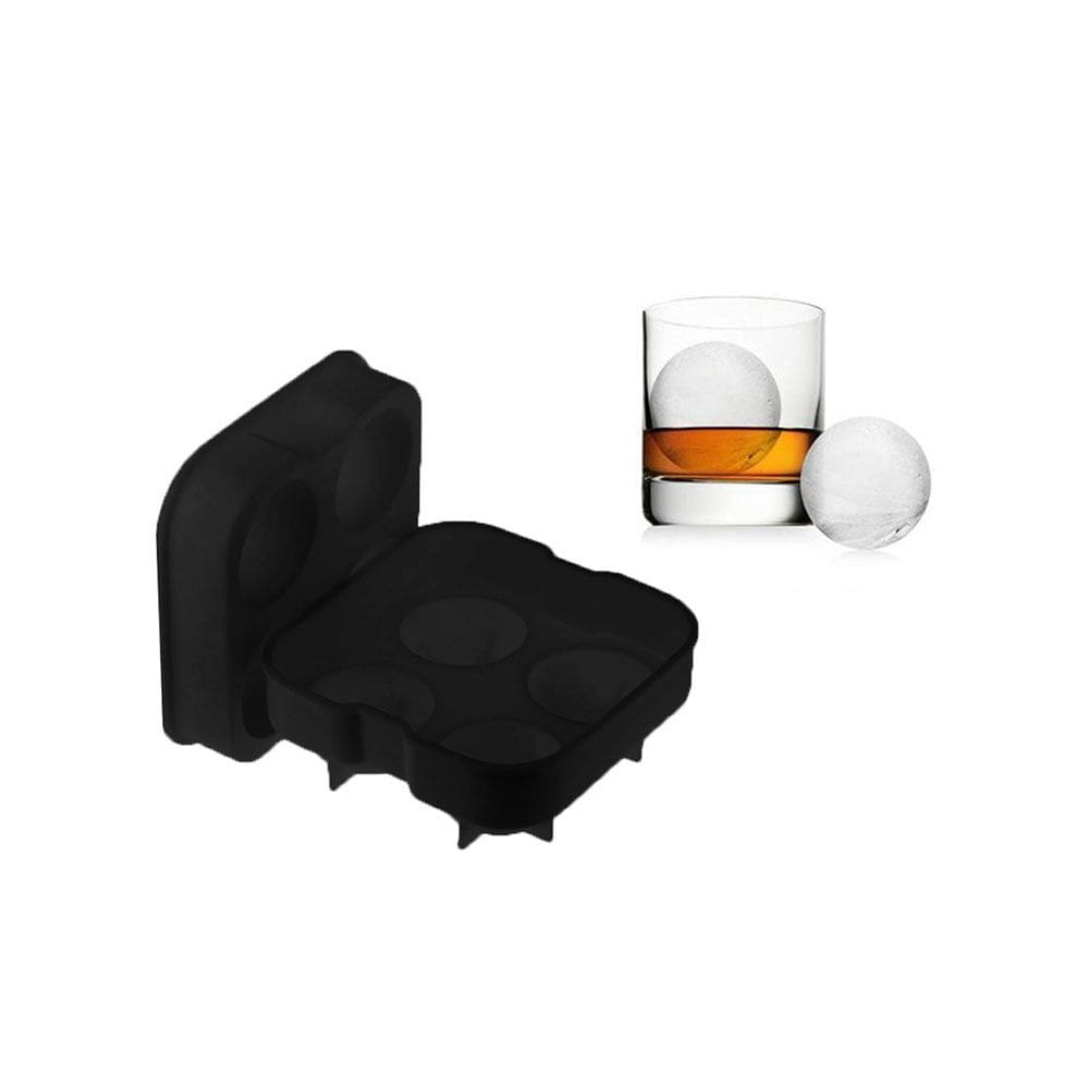 Forma de Gelo Redonda Silicone Preto
