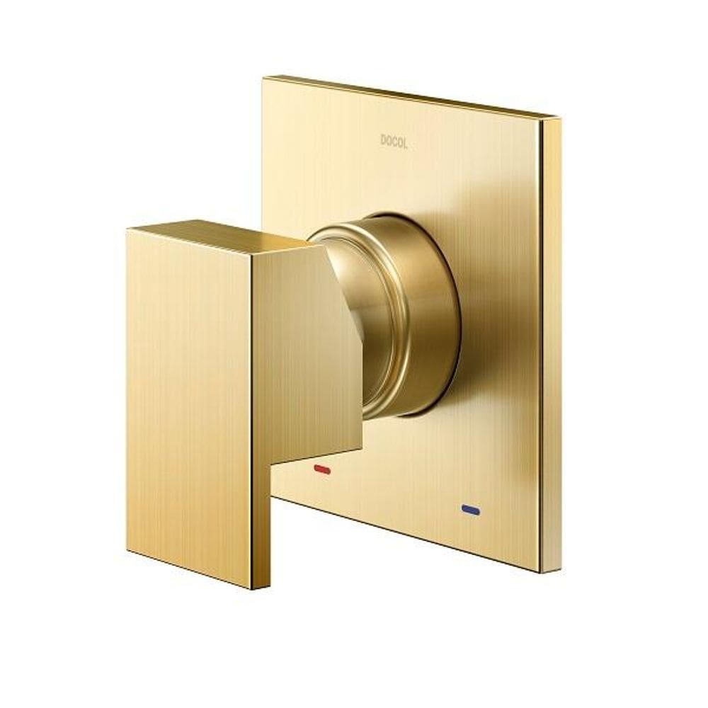 Acabamento monocomando para chuveiro e ducha higiênica 1/2” New Edge/Minima cobre escovado Docol