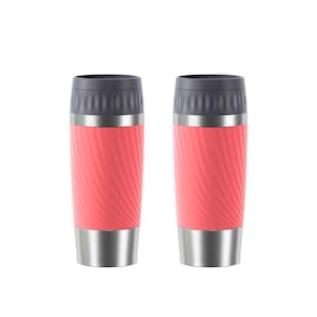 Kit Tefal: 2 Copos Térmicos com Tampa Tefal Easy Twist Rosa