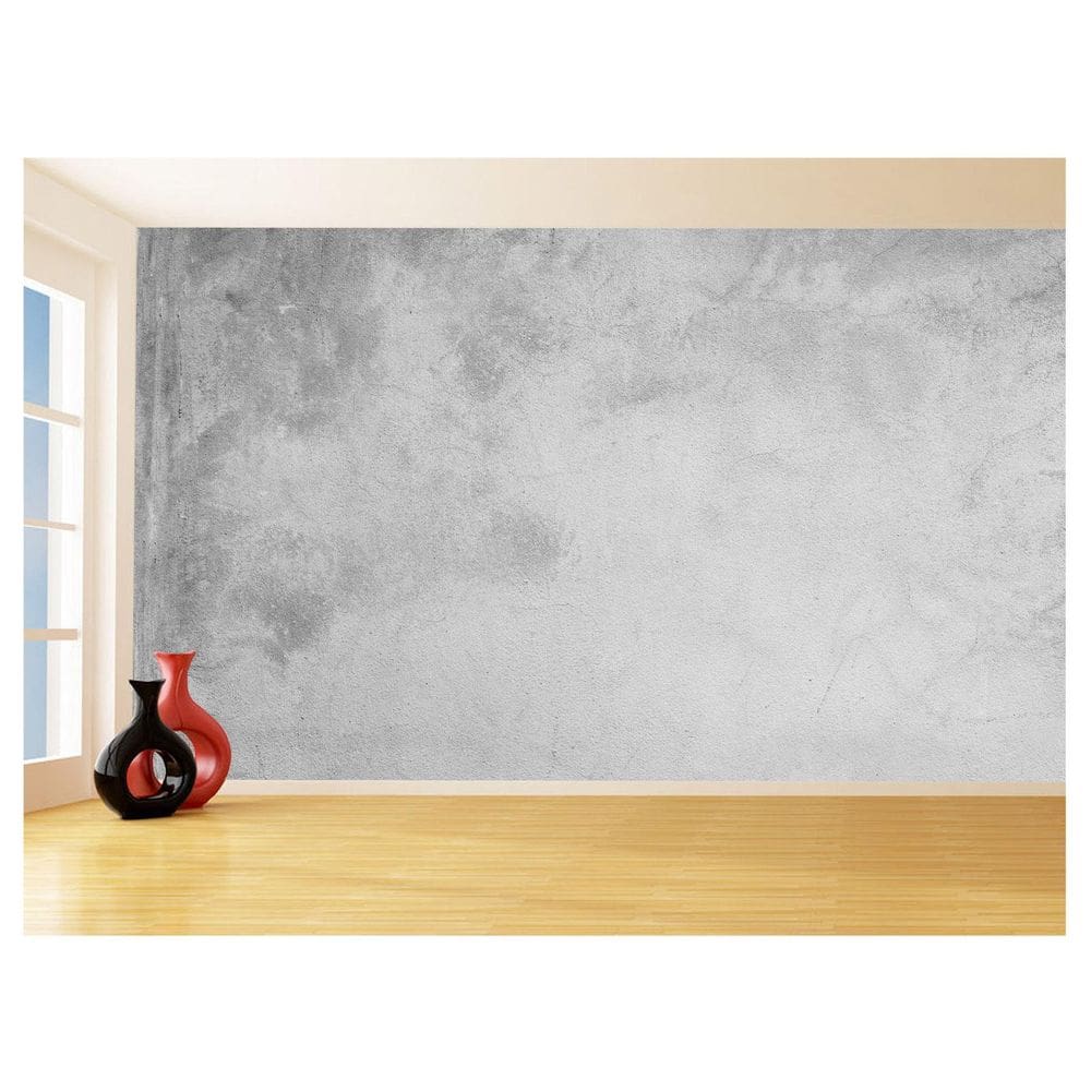 Papel De Parede 3D Concreto Queimado Liso Cinza 3,5M Kkt23