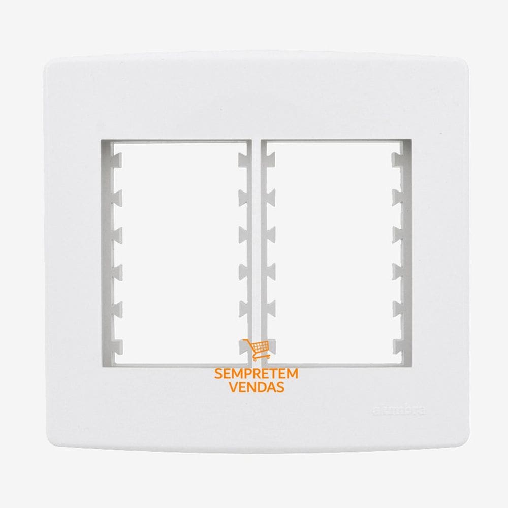 Placa Branca 4x4 Para 6 Módulos Tomada e Interruptor