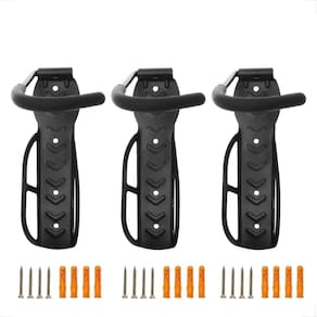 Kit 3 Suporte Parede Gancho Resistente Pendurar Bicicleta Bike Em Aço Preto Vertical