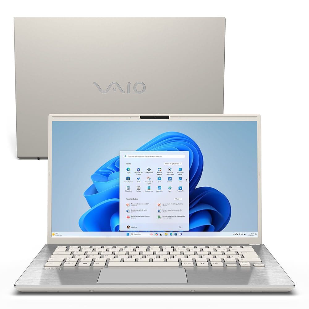 Notebook VAIO® F14 Intel® Core i7-1355U Windows 11 Home 16GB RAM 512GB SSD 14`` Full HD IPS – Branco