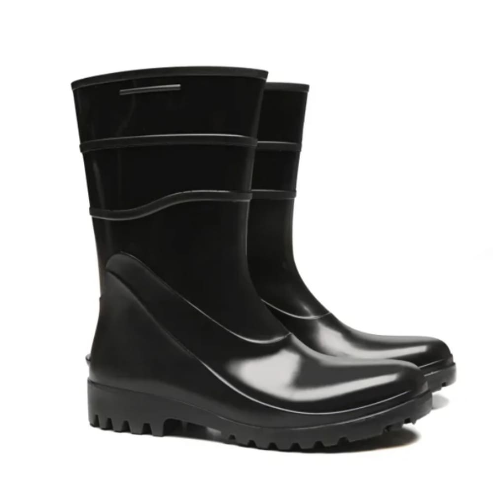 Bota Galocha Pvc Preta Limpeza Faxina Antiderrapante