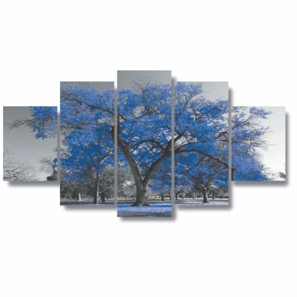 Quadros Decorativos Arvore Vida Botânico Sala Quarto Azul