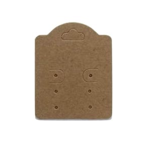 Kit 500 Peças Tag Cartela Para Brinco 6 Furos Kraft