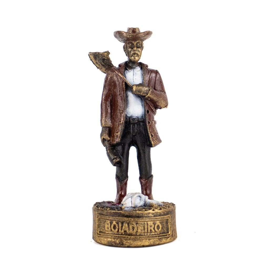 Escultura Boiadeiro Vermelho Vintage 10 cm