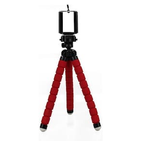 Mini Tripé Flexível Para Celular Vermelho