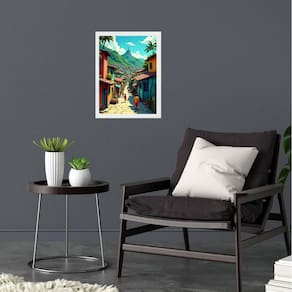 Quadro Decorativo Rio De Janeiro - Favela 33X24Cm - Vidro