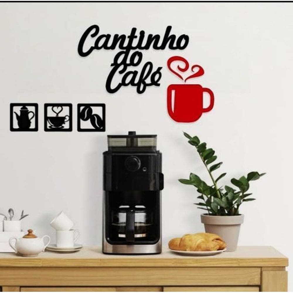 Quadro Cantinho Do Café Em Mdf 3Cm
