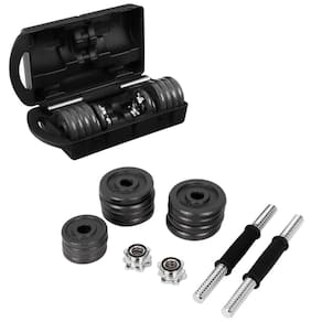 Kit Halteres Barras E Anilhas 19 Peças Completo Exercicios Musculacao Em Casa Academia Fitness Profissional Com Maleta