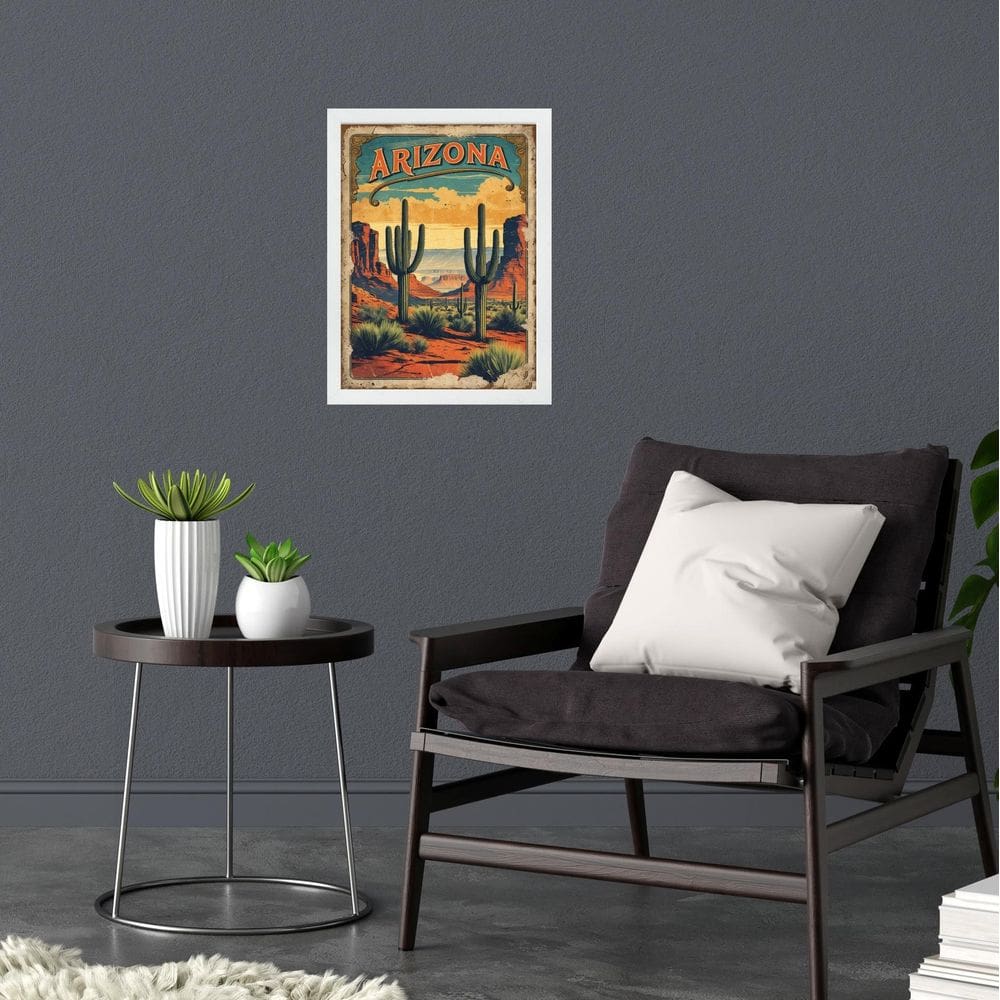 Quadro Decorativo Arizona Usa 45X34Cm - Com Vidro