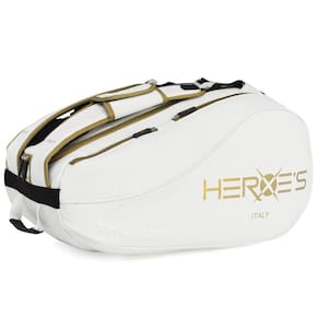 Raqueteira Heroes Thunder Atlas Beach E Padel Branca e Dourada