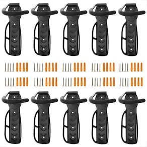 Kit 10 Suporte Parede Gancho Resistente Pendurar Bicicleta Bike Aço Preto Vertical